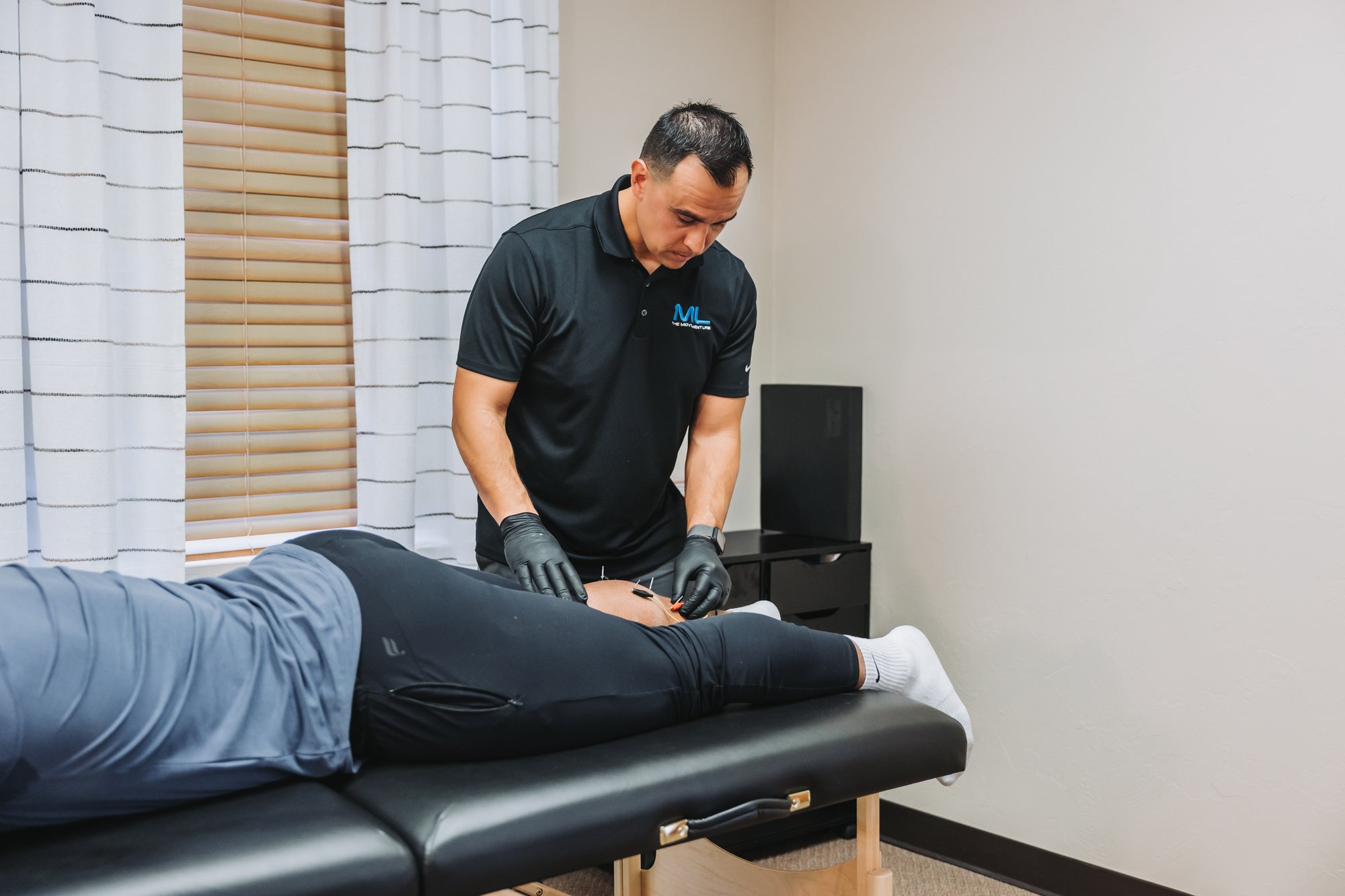 Dry Needling Lower Leg of Patient
